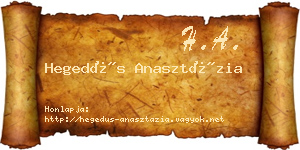Hegedűs Anasztázia névjegykártya