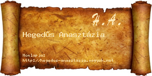 Hegedűs Anasztázia névjegykártya
