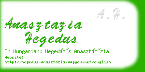 anasztazia hegedus business card